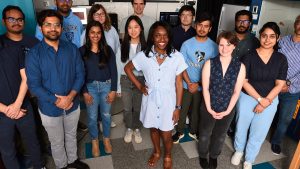 Muyinatu 'Bisi' Bell, center, with PULSE Lab members.